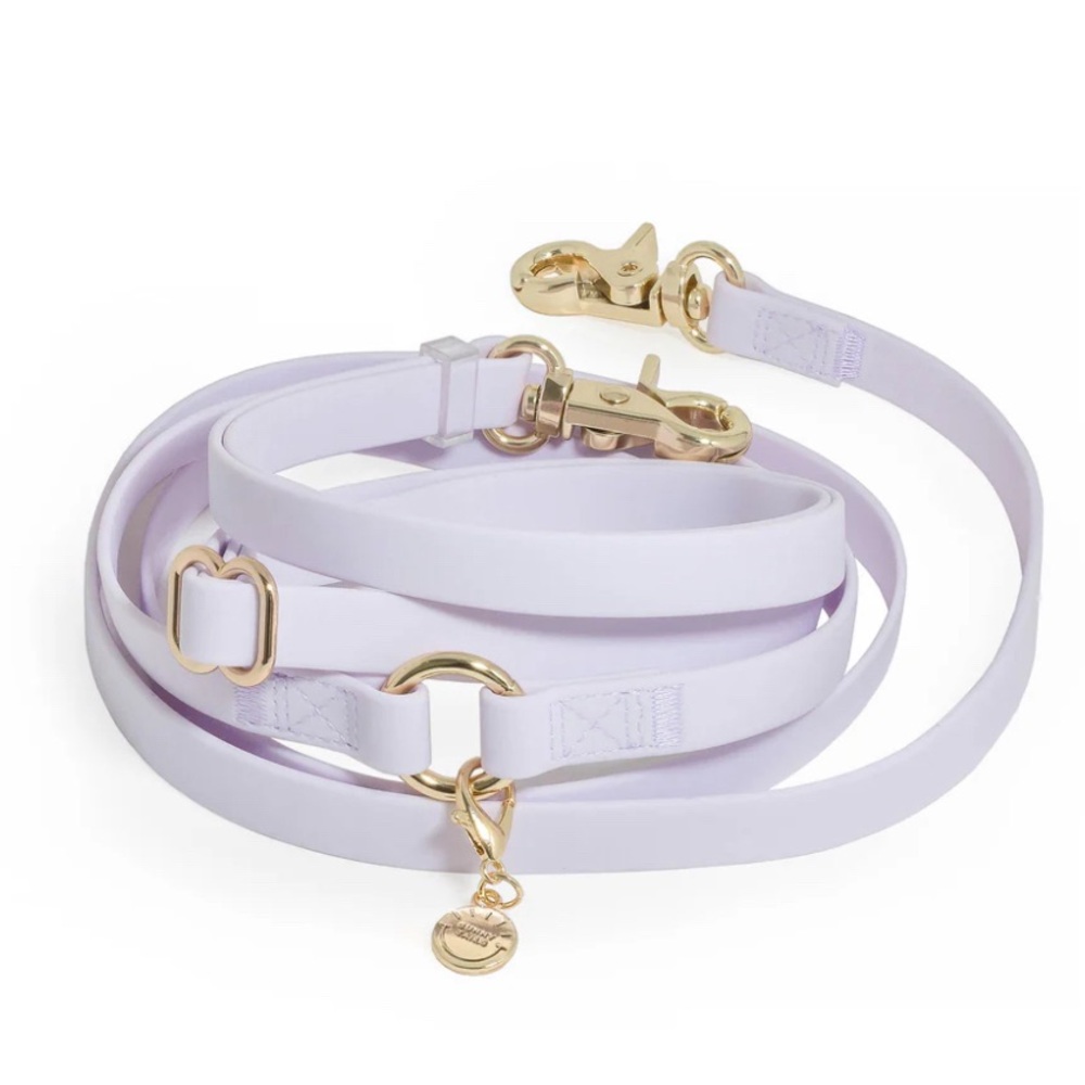 Sunny Tails Premium Lavender Handsfree Leash with Gold Hardware 8.5’